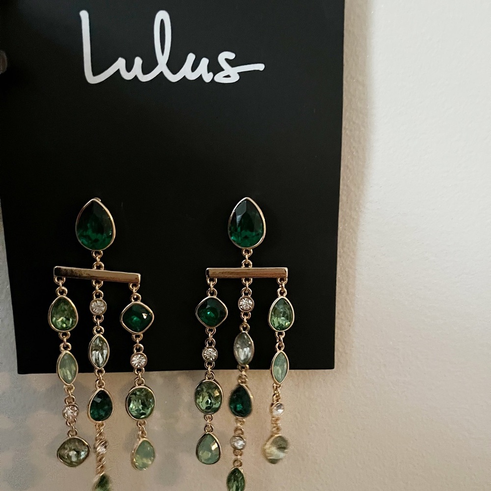 Lulu’s green earrings